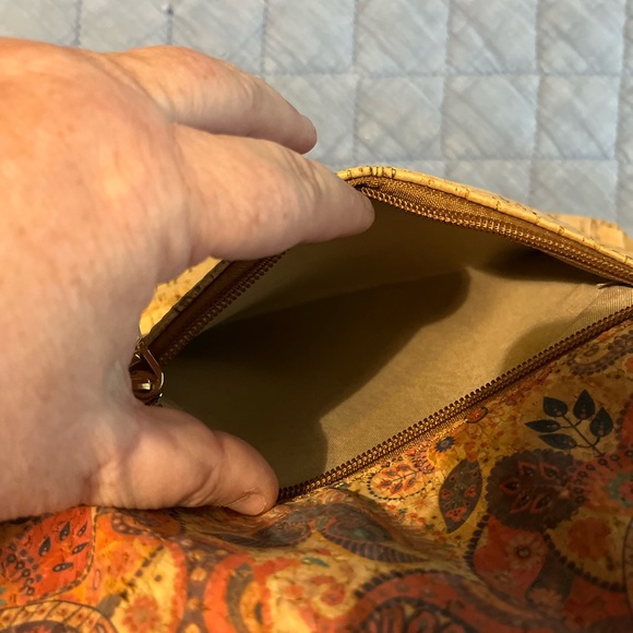 Tan and Brown Cork and Floral Crossbody Bag - Picture 6 of 12